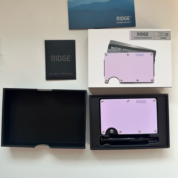 RIDGE Lavender Slim RFID Blocking Wallet BRAND NEW - Picture 3 of 4